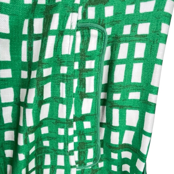 Cabi Circuit Jacket Green White Trench Coat Jacket Linen Blend Sz XS - Picture 9 of 16